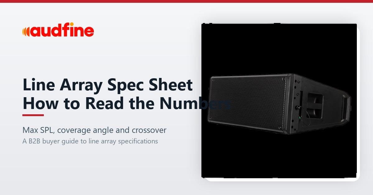 Reading a Line Array Spec Sheet: Max SPL, Coverage Angle and Crossover